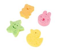 Angoily 4 Piezas esponja baño bebe máscara de noche esponja exfoliante de baño lufa bebé cuerpo esponja de baño para bebé esponja de ducha de baño limpio frotar barro niño