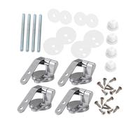 Angoily 4 Piezas Kit de Bisagras para Asiento de Inodoro Bisagras de Aleación de Zinc Resistentes y Estables Fijación Superior para Tapas de Inodoros de Descarga Repuesto Duradero y