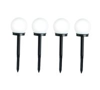 Angoily 4 Piezas luz solar del jardín luces solares al aire luz bola redonda a solas power luces LED es lámpara exterior Decorar bola globo del jardín
