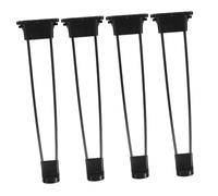 Angoily 4 Piezas Patas De Mesa Plegables De Horquilla Metalicas Negras para Muebles Patas Plegables Resistentes para Proyectos De Muebles Modernos para Mesas De Ordenador Portátil