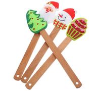 Angoily 4 Piezas Raspador de Cocina de Silicona Forma de Papá Noel para Navidad