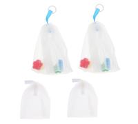 Angoily 4 Piezas red de espuma limpiadora bolsa de esponja vegetal equipo para perforar la oreja lavado de cara Limpiador Facial limpieza de bolsas de jabón bolsa de jabón