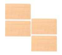 Angoily 4 Piezas Tarjetas de Bambú en Blanco para Negocios, Rectangulares | Superficie Lisa sin Manchas ni Sangrado, Admite Escritura a Mano y Sello, Portátil para Boutique E Introducciones