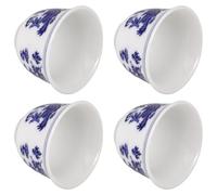 Angoily 4 Piezas Taza de Té China Pequeña de Cerámica Azul y White 25 Ml