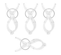 Angoily 4 Pinzas de Resorte Transparentes Antideslizantes para Toallas de Cocina y Baño, Pequeñas y Duraderas, Aptas para Toalleros y Ganchos, Uso en Cocina y Baño, Paquete de 4 Unidades