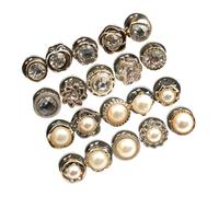 Angoily 40 piezas Botones Redondos de Perla para Costura Accesorios Decorativos para Ropa para Jerséis y Camisas Diseño Elegante con Acabado Duradero