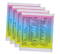 Angoily 4hojas Pegatinas De Acceso Directo para Computadora Portátil De Calcomanías Adhesivas Referencia De Teclado Decoración De Laptop