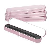 Angoily 4piezas Estuche para Lápices Rectangular De Metal Color Rosa Estuche Protector Rígido para Bolígrafos para Oficina Obsequio para Unidades