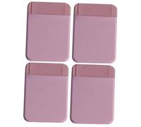 Angoily 4piezas para Teléfono PU Soporte Auto-Adhesivo para Smartphone Pocket para Tarjetas y Dinero Pack De Color Rosa