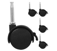 Angoily 5 ruedas para sillas de oficina - Accesorios para ruedas giratorias - resistentes de 1,5" para sillas que reemplazan tapetes de oficina - Suaves y silenciosas, ajuste universal para la