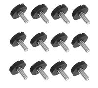 Angoily 50 Almohadillas para Patas De Muebles para Sillas con Tornillos Protectores para Muebles Color Negro