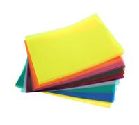 Angoily 50 Hojas Papel Celofán Colores Translúcidos para Manualidades Película Decorativa Ligera para Proyectos Escolares Envoltorios y Arte Creativo