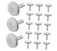 Angoily 50 Niveladores De Muebles Ajustables Base Blanca De Metal, Patas Niveladoras De 25 Mm, Tornillo M8x20 Mm, Soporte Estable Para Mesas y Sillas, Paquete De 50 Piezas, Uso Doméstico y Profesional