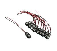 Angoily 50 Piezas Conector Clip Batería Tipo I con Cable Negro Unidades Resistente para Dispositivos LED