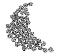 Angoily 50 Piezas Cuentas de Aleación para Joyería Huecos con Microincrustaciones de Negro para Manualidades y Creación de Pulseras Diy