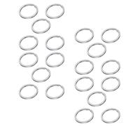 Angoily 50 Piezas de Llavero de Acero Inoxidable Superficie Lisa para Proyectos DIY y Manualidades, Anillas Clásicas y Modernas de Color Plata