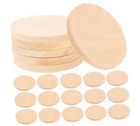 Angoily 50 piezas Discos de Madera sin Terminar Grosor Círculos Redondos para Manualidades Bricolaje Decoración Artesanal Natural
