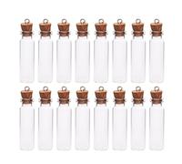 Angoily 50 Piezas Mini Botella de Vidrio con Tapón de Corcho, 2ml, para Decoración y Diy, Adecuado para Recuerdos de Boda y Rellenar con Arena