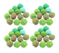 Angoily 50 Piezas Modelo De Pelota De Cabello Verde Accesorios En Miniatura De Jardín Pequeña Artificial Árbol Planta Bolas De Topiario Grupo Mechones El Plastico