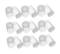 Angoily 50 Piezas Unidades Caja de Almacenamiento Rellenable Transparente con Tapa Tubo Redondo Plástico para Negativos y Película Estuche Portátil Multifuncional para Joyería Cinta y