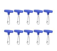 Angoily 50 Unidades Deslizador con Cierre Doble, Acero Inoxidable y Plástico Resistente, Tamaño 3.30x2.00x0.50 Cm, Adecuado para Aparejos de Pesca en Surf