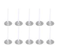 Angoily 500 Unidades Mechas para Velas de Algodón sin Humo con Bases de 2,6 Cm para Hacer Velas DIY, Juego de Mechas con Sustentadores para Fabricación Artesanal
