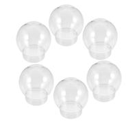 Angoily 6 Globos de Nieve Transparentes para Manualidades DIY, Bolas de Nieve de Plástico Tapa Rosca 300 Ml, Ideales para Decoración Navideña y Proyectos Creativos