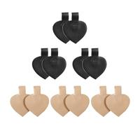 Angoily 6 Pares Almohadillas para Zapatos de Mujer, Forros para Tacones Altos Invisibles, Pu, Adhesivas, Estabilizan el Talón, Caminar Cómodo, para Mujer, Baile, Corazón