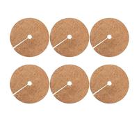 Angoily 6 Piezas Anillo de Mantillo de Fibras Naturales Marrón para Macetas y Plantas, Resistente al Desgaste, Forma Redonda, Adecuado Crecimiento de Flores y Plantas en Jardín