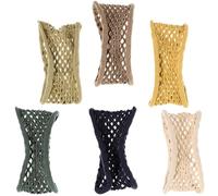 Angoily 6 Piezas Coleteros de Nylon Cabello Borde Ancho, Elásticos Resistentes que No se Rompen, Ideales para Mujeres y Niñas Día de San Valentín
