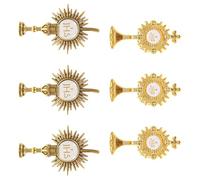 Angoily 6 Piezas de Broches Religiosos de Cruz Dorados para Solapa, Ligeros y Versátiles, Ideales para Comunión y Ocasiones Formales