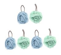 Angoily 6 Piezas Flor De Baño Rosa Depurador De Cuerpo Bolas De Esponja De Ducha De Lufas De Baño Gel De Baño De Rosas Guantes Exfoliantes Esponja De Baño Lavar Familiar Toallita De Baño