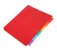 Angoily 6 Piezas Separadores Diseño Multifuncional para Protección de Documentos de Carpeta de Plástico con Pestañas E Insertos, 6 Colores de 3 Anillas con Bolsillos para Carpeta en