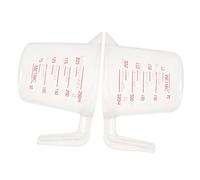 Angoily 6 Piezas Taza medidora para alimentación de Loros Tazas de Comida para Perros Jarra medidora de Cocina Jarra con Tapa Accesorio para Mascotas comedero para pájaro Alimentar Aves