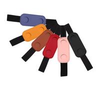 Angoily 6 Piezas Titular de la Pluma del Cuaderno pequeño bolígrafo Banda Cuadernos Manga sostenedor del Cuaderno portalápices cinturón portalápices para Cuaderno Bolsa de lápiz pequeña PU