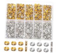 Angoily 600 Cuentas Espaciadoras Para Collar Dijes Cuentas Espaciadoras De Colores Para Pulseras Cuentas De Piedra Para Hacer Joyas Separadores Cuentas Espaciadoras Cuentas