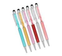 Angoily 6piezas Bolígrafo Capacitivo De Cristal Gemas Lápices Táctiles para Pantallas Táctiles para Teléfonos y Tabletas