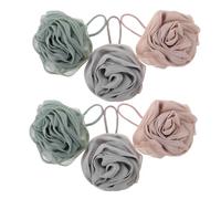 Angoily 6piezas Esponjas Exfoliantes Forma De Accesorios De Ducha Para Mujeres Esponjas De Cuerpo Reutilizables y Lavables Elegantes Verde