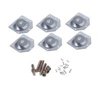 Angoily 6piezas Pack De Almohadillas De Placa De Hierro Biselado Junta para Patas De Mesa Fijadores Conector Fácil Uso