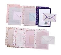 Angoily 8 Papeles de Carta con Sobres de Papelería Escrituración Floral y Animal para Invitaciones y Mensajes Emotivos