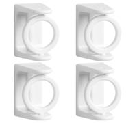 Angoily 8 Pcs Rotatable Curtain Rod Brackets No Drill Drapery Hook Holder Fixing Rod Holder for Bathroom and Kitchen