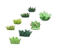 Angoily 8piezas Mini Decoración De Plantas Verdes Miniplantas Falsas para Casas De Muñecas Plantas Verdes Artificiales Minicésped Artificial para Manualidades Accesorios Miniatura para