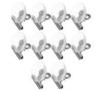 Angoily Abrazaderas Ventosa de 4.1 Cm, Clips Metálicos para Ventanas de Vidrio, Juego de 10 Unidades Reutilizables para Cocina, Baño y Refrigerador, Sujeción Segura para Notas y Señales