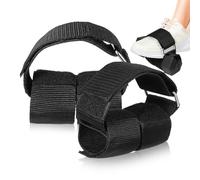Angoily Accesorio para Pies Mancuernas, Correas de Tobillo Ajustables Negras, 2 Piezas para Entrenamiento de Fuerza y Ejercicios en Gimnasio