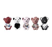 Angoily Accesorios para Uñas de Adornos de Oso en Forma de Cristal Brillante 5 Piezas Adornos de Uñas DIY Práctica y Creativa para Salón o Uso Profesional