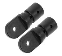 Angoily Accesorios Toldo Bimini en Nylon Plástico Negro, Tapa del Extremo del Ojo del Toldo Bimini para Autocaravanas y Barcos, Práctico y Fácil de Colocar, Pack de 2 Piezas