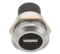 Angoily Acoplador USB 2.0 Tipo C para Montaje en Panel Carcasa Metálica y | Diseño Empotrado y Redondo, Protección Emi Alta, para Técnicos Industriales y Paneles de Servidor