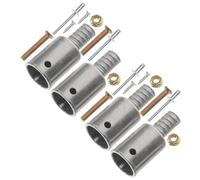 Angoily Adaptador de Extensión para Escoba, Kit de Reparación Rosca Metálica, Aleación de Aluminio, Plata, Diámetro Interior 22mm y 25mm, para Mango de Mopa y Barra Extensible, Almacenes