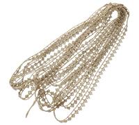 Angoily Adorno de Encaje Bordado Oro 5 Yardas, Cinta de Encaje Artesanal para Coser, Decoración de Ropa Diy, Tejido Ribeteado para Manualidades y Proyectos de Costura