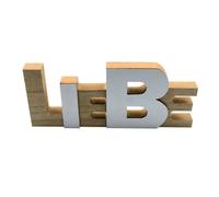 Angoily Adorno de Letras de Madera Decorativas para Bodas y San Valentín Diseño Hueco Doble Capa Accesorio Ligero y Portátil para Decoración de Sala Dormitorio y Fotos Románticas